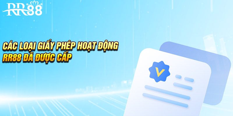 Các loại giấy phép hoạt động RR88 đã được cấp